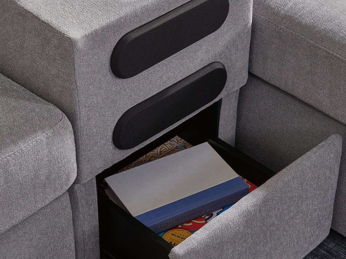 Modmax Granite 4-Piece Sectional And Ottoman