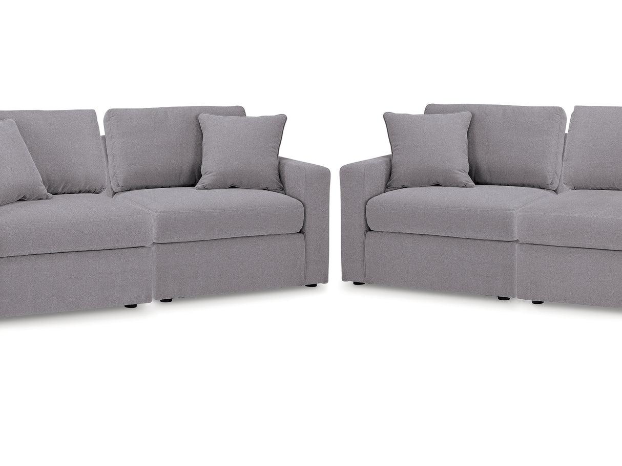 Modmax Granite 3-Piece Sectional Sofa, 2-Piece Loveseat And Swivel Glider Recliner