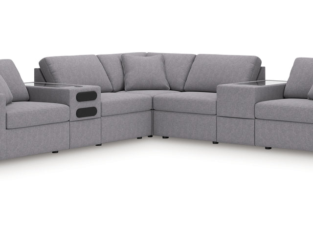 Modmax 7-Piece Balanced Sectional with Audio and Storage Consoles