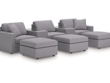 Modmax Granite 5-Piece Sectional And 3 Ottomans