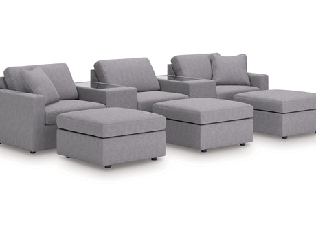Modmax Granite 5-Piece Sectional And 3 Ottomans