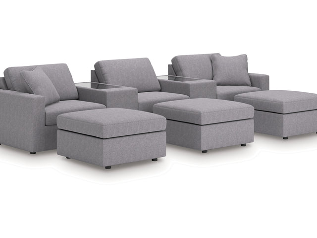 Modmax Granite 5-Piece Sectional And 3 Ottomans