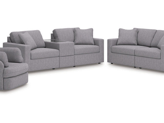 Modmax Granite 3-Piece Sectional Sofa, 2-Piece Loveseat And Swivel Glider Recliner