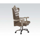 Versailles Vintage Gray Synthetic Leather & Bone White Finish Executive Office Chair