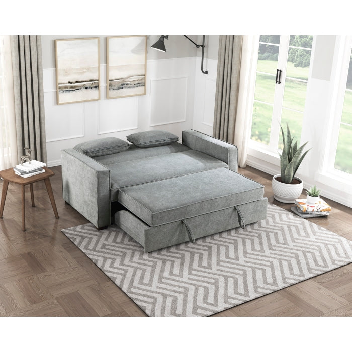 Alta Gray Convertible Studio Sofa with Pull-out Bed
