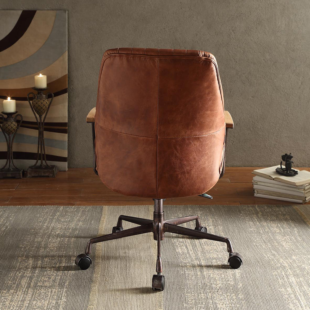 Hamilton Cocoa Top Grain Leather Executive Office Chair