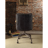 Harith Vintage Blue Top Grain Leather Executive Office Chair