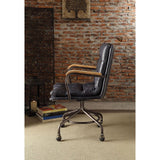 Harith Vintage Blue Top Grain Leather Executive Office Chair