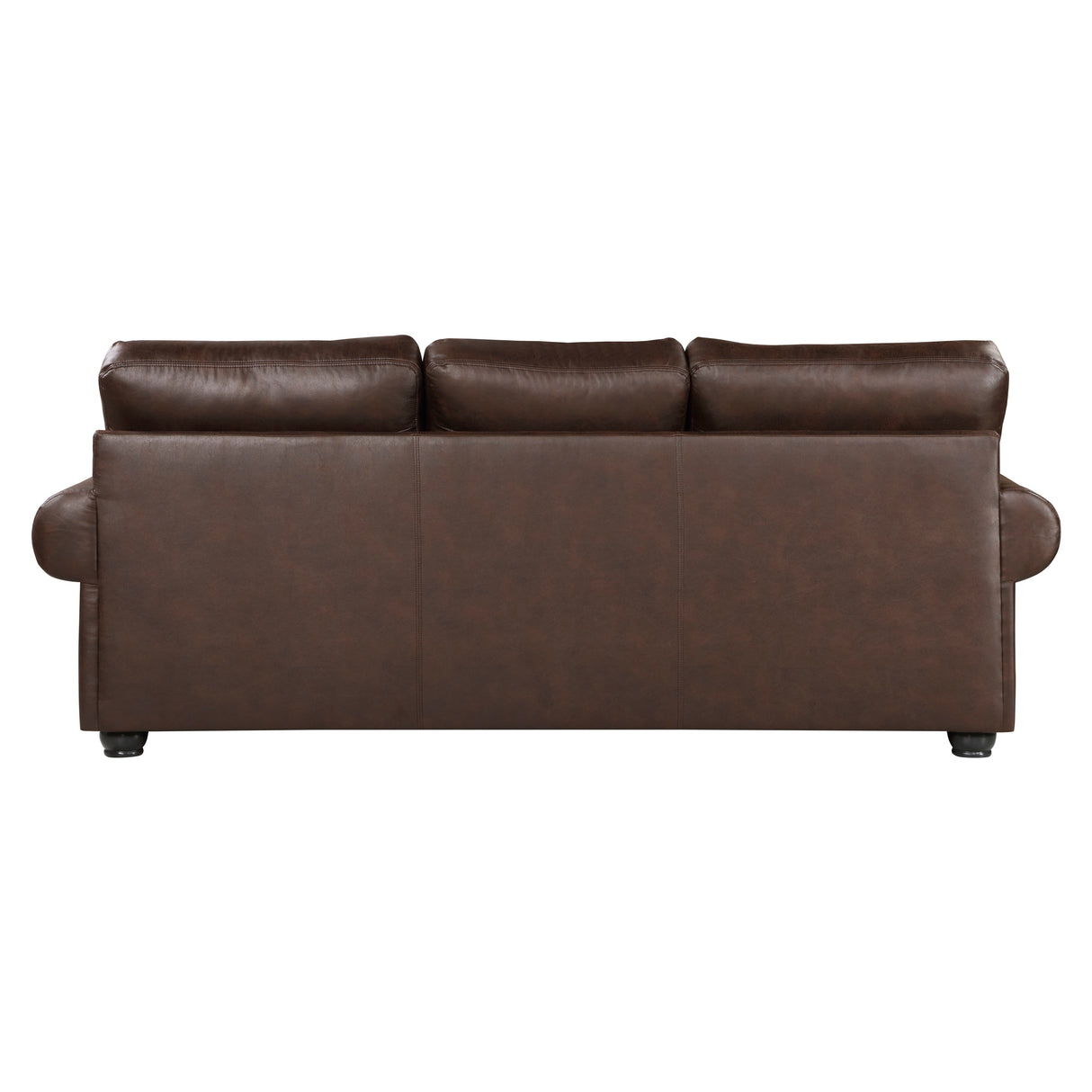 Franklin Exposed Feet With Espresso Faux Wood Sofa