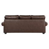 Franklin Exposed Feet With Espresso Faux Wood Sofa