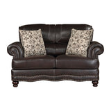 Milford Exposed Wood Feet With Espresso Love Seat