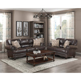 Milford Exposed Wood Feet With Espresso Love Seat