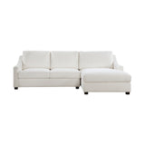 Zayden Exposed Wood Feet With Espresso 2-Piece Sectional Right Chaise