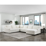 Zayden Exposed Wood Feet With Espresso 4-Piece Sectional Right Chaise