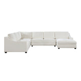 Zayden Exposed Wood Feet With Espresso 4-Piece Sectional Right Chaise