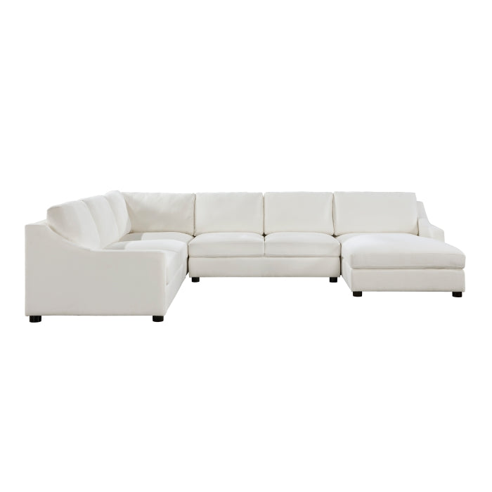 Zayden Exposed Wood Feet With Espresso 4-Piece Sectional Right Chaise