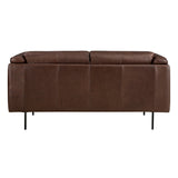 Soren Metal Legs With Espresso Love Seat