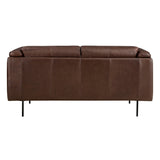 Soren Metal Legs With Espresso Love Seat