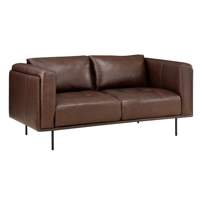 Soren Metal Legs With Espresso Love Seat