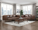 Soren Metal Legs With Espresso Sofa