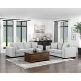 Solaris Exposed Wood Feet With Espresso Love Seat