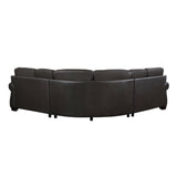Wareham Exposed Feet With Espresso 3-Piece Sectional