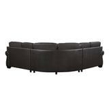 Wareham Exposed Feet With Espresso 3-Piece Sectional