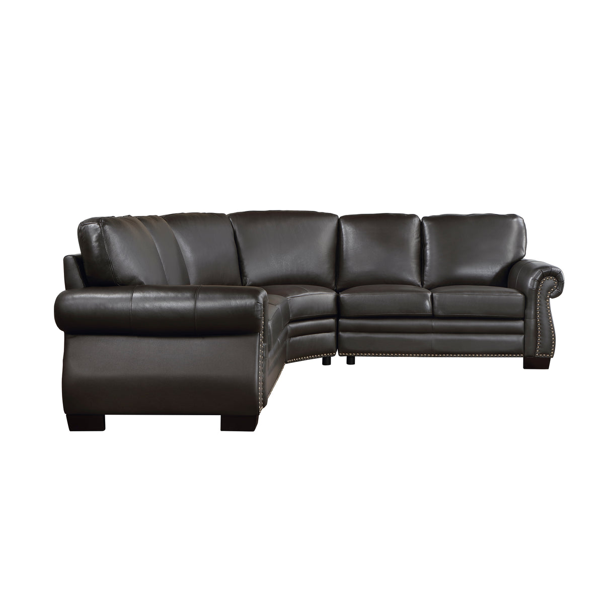 Wareham Exposed Feet With Espresso 3-Piece Sectional