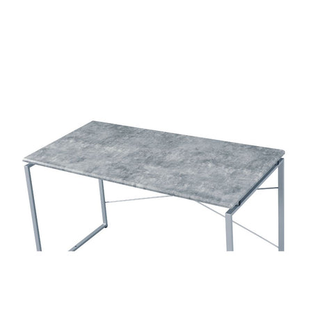 Jurgen Faux Concrete & Silver Finish Desk