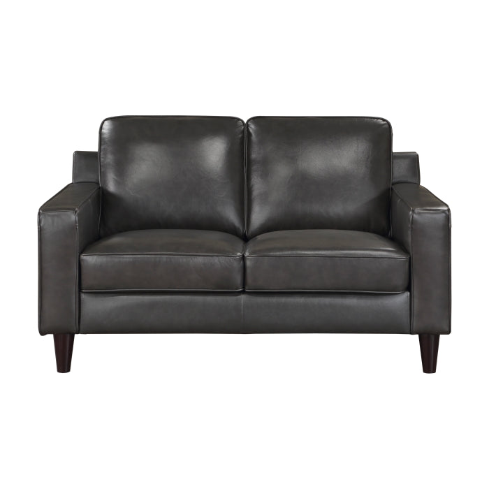 Aldrich Exposed Wood Feet With Espresso Love Seat