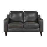 Aldrich Exposed Wood Feet With Espresso Love Seat