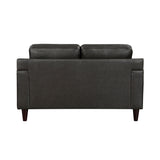 Aldrich Exposed Wood Feet With Espresso Love Seat