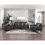 Aldrich Exposed Wood Feet With Espresso Sofa