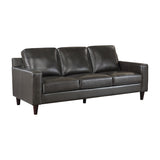 Aldrich Exposed Wood Feet With Espresso Sofa