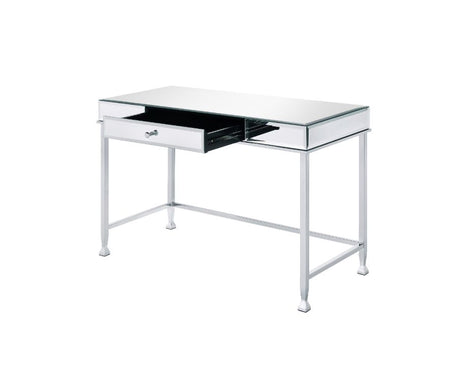 Canine Mirrored And Chrome Finish Writing Desk