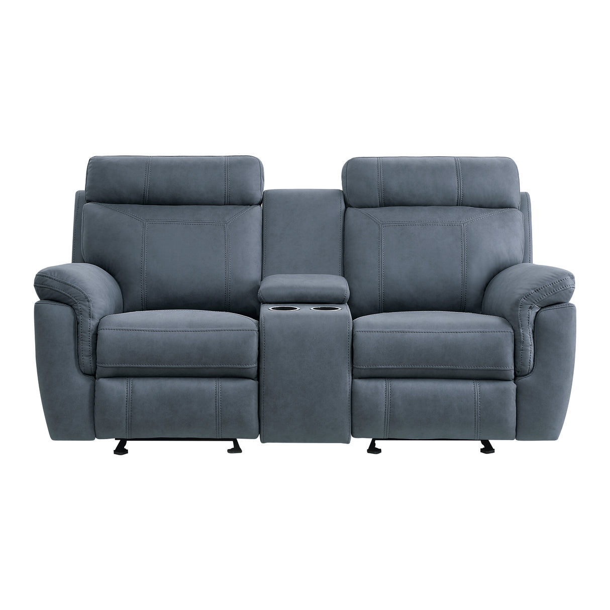 Clifton Double Glider Reclining Love Seat With Center Console