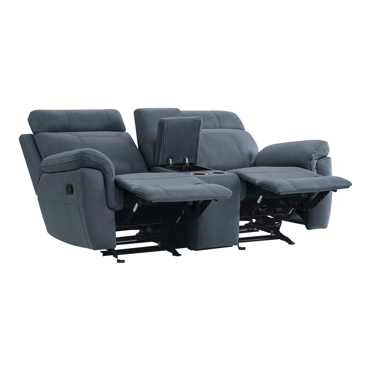 Clifton Double Glider Reclining Love Seat With Center Console