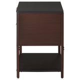 Zimmerlee Rust Brown 2-Drawer Side Table With Shelf
