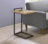 C-Shaped Accent Table With Usb Charging Port