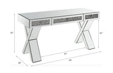 Noralie Mirrored & Faux Diamonds Writing Desk