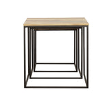 Belcourt 3-Piece Square Nesting Tables Natural And Black