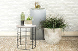 Halona Round Accent Table With Marble Top White