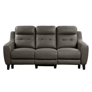 Conrad Grayish-Brown Power Double Reclining Sofa