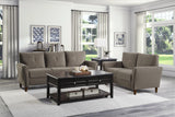 Dunleith Light Brown Velvet Loveseat
