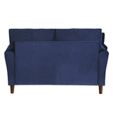Dunleith Blue Velvet Loveseat
