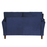 Dunleith Blue Velvet Loveseat