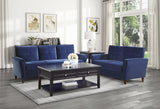 Dunleith Blue Velvet Loveseat