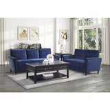 Dunleith Blue Velvet Loveseat