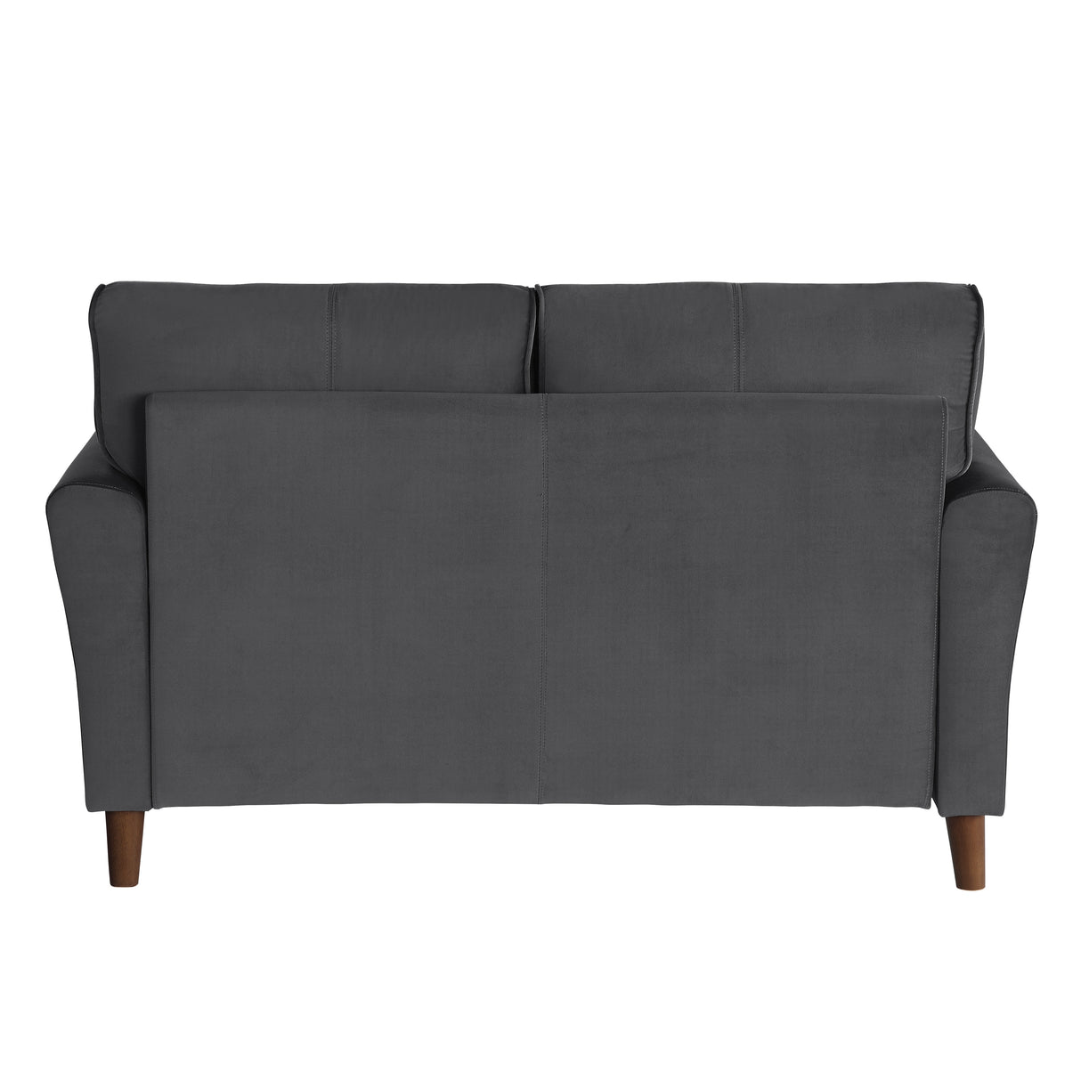 Dunleith Charcoal Gray Velvet Loveseat