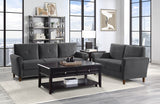Dunleith Charcoal Gray Velvet Sofa